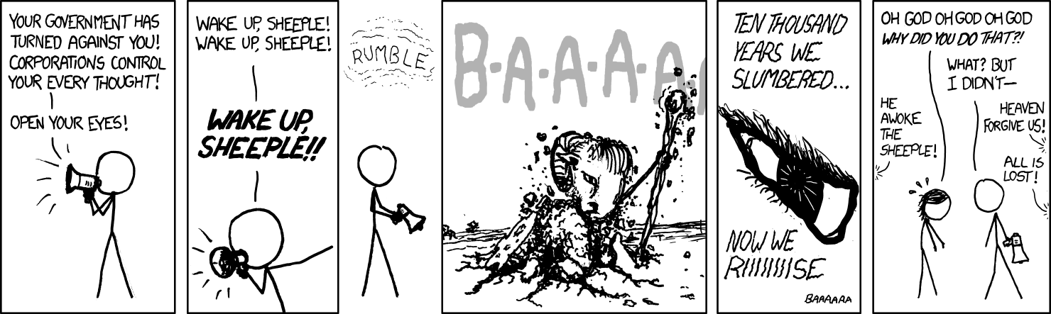 You will be led to judgement like lambs to the slaughter--a simile whose existence, I might add, will not do your species any favors.