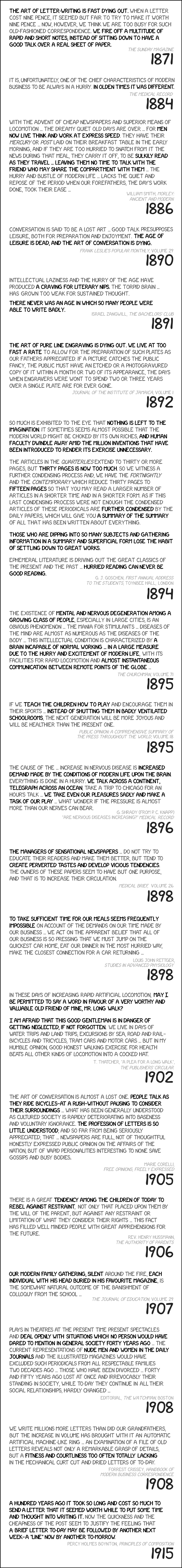 'Unfortunately, the notion of marriage which prevails ... at the present time ... regards the institution as simply a convenient arrangement or formal contract ... This disregard of the sanctity of marriage and contempt for its restrictions is one of the most alarming tendencies of the present age.' --John Harvey Kellogg, Ladies' guide in health and disease (1883)