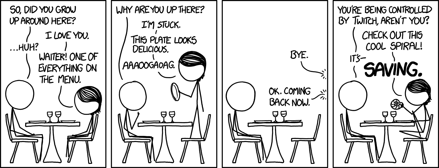 I sympathize with the TPP protagonist because I, too, have progressed through a surprising number of stages of life despite spending entire days stuck against simple obstacles.