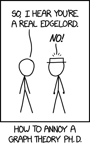 If you study graphs in which edges can link more than two nodes, you're more properly called a hyperedgelord.